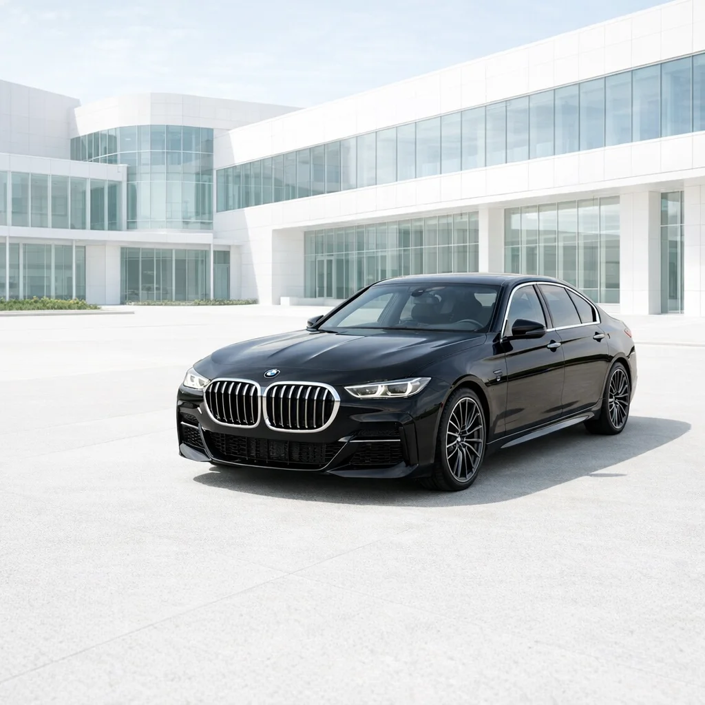 MGCLS BMW chauffeur at upscale residential property — Palos Verdes car service from $115